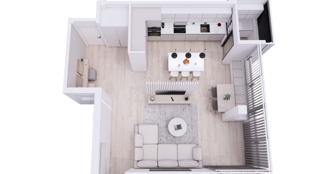 Proyecto Interiorismo y Reforma Integral - Camino Suárez - Málaga - Diseño de Interiores - 00 - vista salón op2