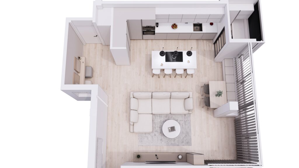 Proyecto Interiorismo y Reforma Integral - Camino Suárez - Málaga - Diseño de Interiores - 00 - vista salón op3