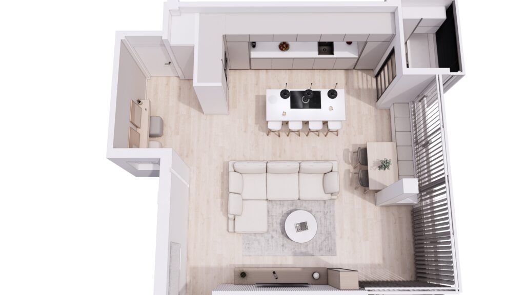 Proyecto Interiorismo y Reforma Integral - Camino Suárez - Málaga - Diseño de Interiores - 00 - vista salón op4