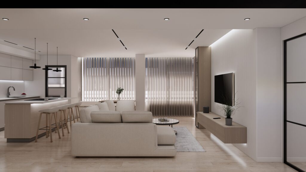 Proyecto Interiorismo y Reforma Integral - Camino Suárez - Málaga - Diseño de Interiores - 02 - desde pasillo op3