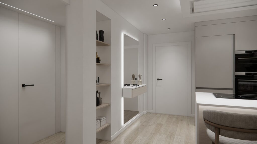 Proyecto Interiorismo y Reforma Integral - Esquilo 22 - El Cónsul - Málaga - Diseño de Interiores - v3 - 02 - Entrada recibidor