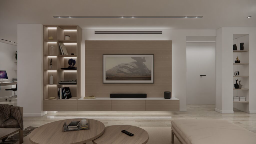 Proyecto Interiorismo y Reforma Integral - Esquilo 22 - El Cónsul - Málaga - Diseño de Interiores - v3 - 09 - salón zona tv