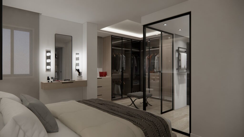 Proyecto Interiorismo y Reforma Integral - Esquilo 22 - El Cónsul - Málaga - Diseño de Interiores - v3 - 18 - dormitorio vestidor