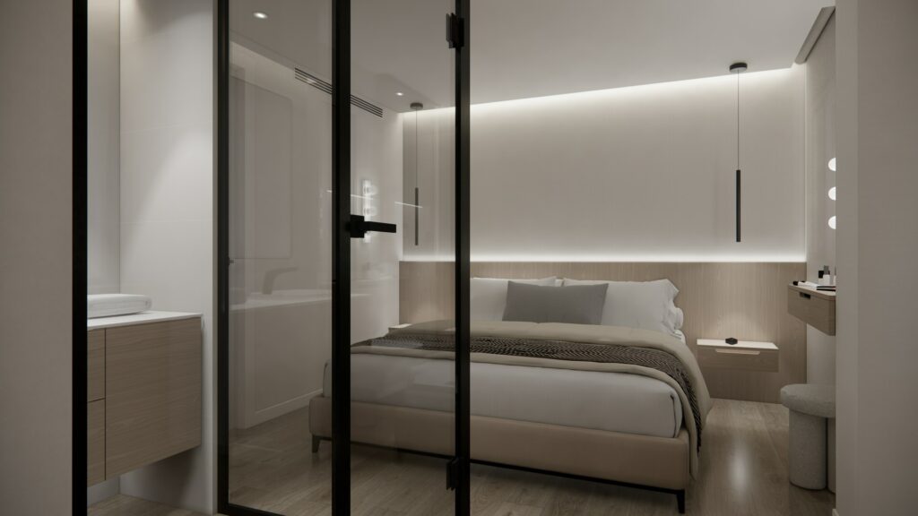 Proyecto Interiorismo y Reforma Integral - Esquilo 22 - El Cónsul - Málaga - Diseño de Interiores - v3 - 24 - dormitorio desde vestidor