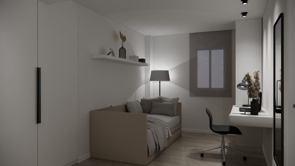 Proyecto Interiorismo y Reforma Integral - Esquilo 22 - El Cónsul - Málaga - Diseño de Interiores - v3 - 25 - dormitorio juvenil