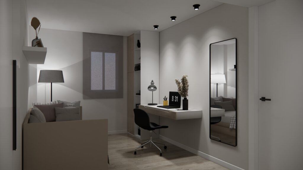 Proyecto Interiorismo y Reforma Integral - Esquilo 22 - El Cónsul - Málaga - Diseño de Interiores - v3 - 26 - dormitorio juvenil