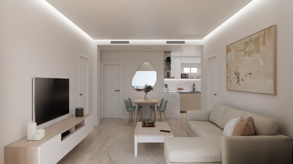 Proyecto Interiorismo y Reforma Integral - Sardinero 8 - Los Álamos - Torremolinos - Diseño de Interiores - 11 - Salón 3 Proyecto Interiorismo y Reforma Integral - Sardinero 8 - Los Álamos - Torremolinos - Diseño de Interiores - 11 - Salón 3