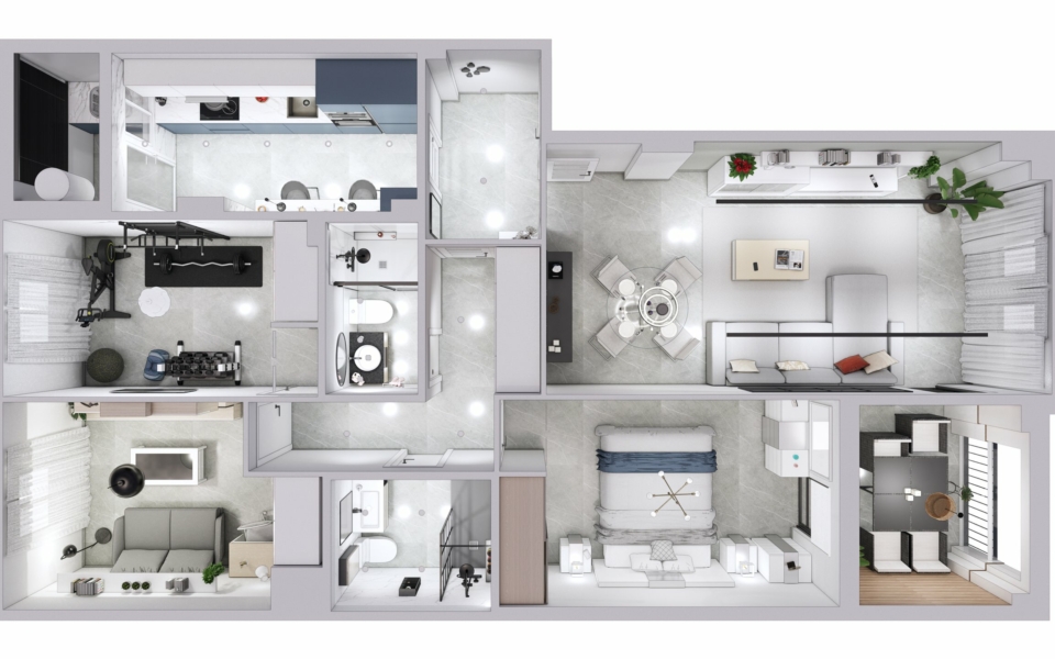 Proyecto Interiorismo y Reforma Integral en C. Río Bergantes, Torremolinos. Diseño de Interiores.