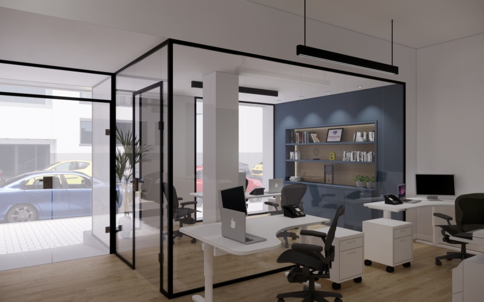 Proyecto Interiorismo y Reforma Oficinas en Montes de Oca - Málaga