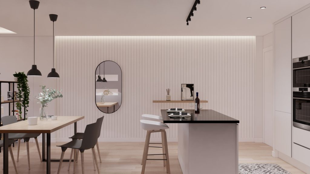 Proyecto Interiorismo y Reforma Vivienda Corregidor José Viciana - Málaga - Diseño de Interiores - 08 - Cocina-comedor 2