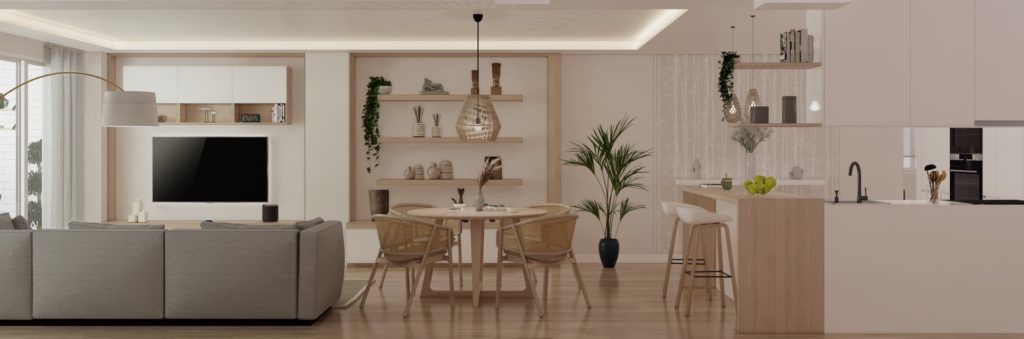 Proyecto Interiorismo y Reforma vivienda Avda del Mediterráneo Rincón de la Victoria Málaga - 08 - Sección zona TV