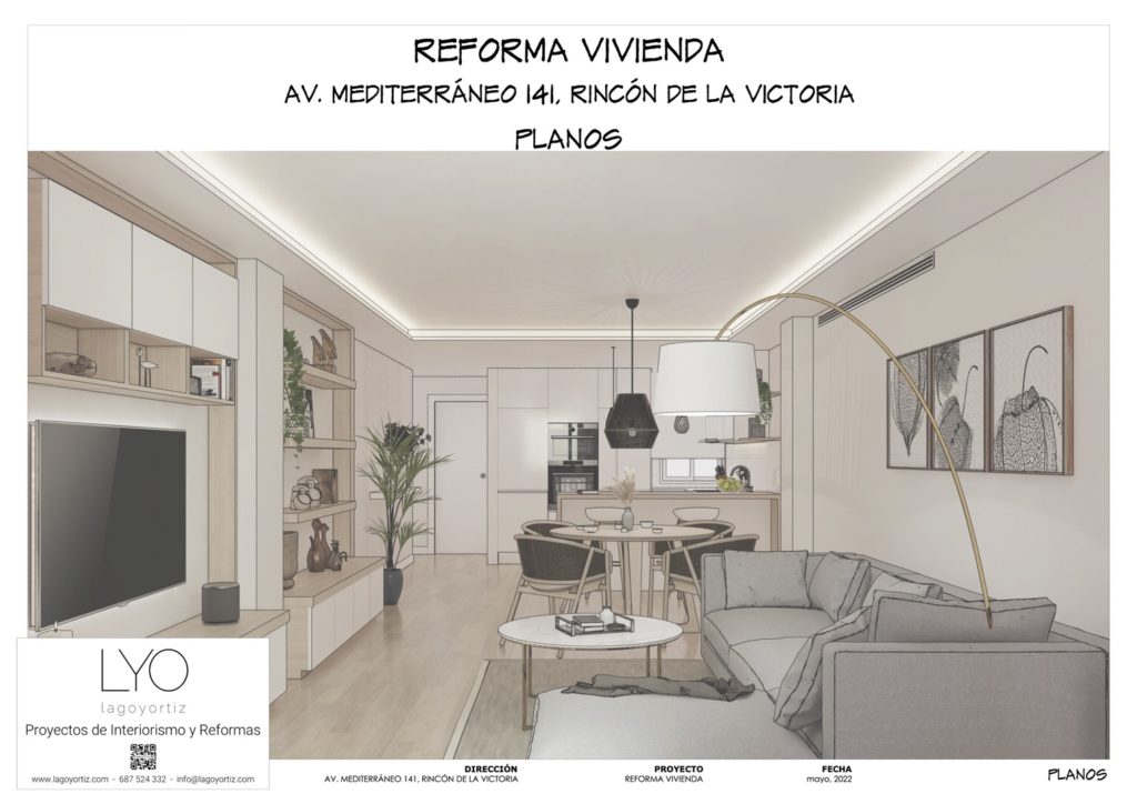 Proyecto Interiorismo y Reforma vivienda Avda del Mediterráneo Rincón de la Victoria Málaga - Planos técnicos - 1 - Portada
