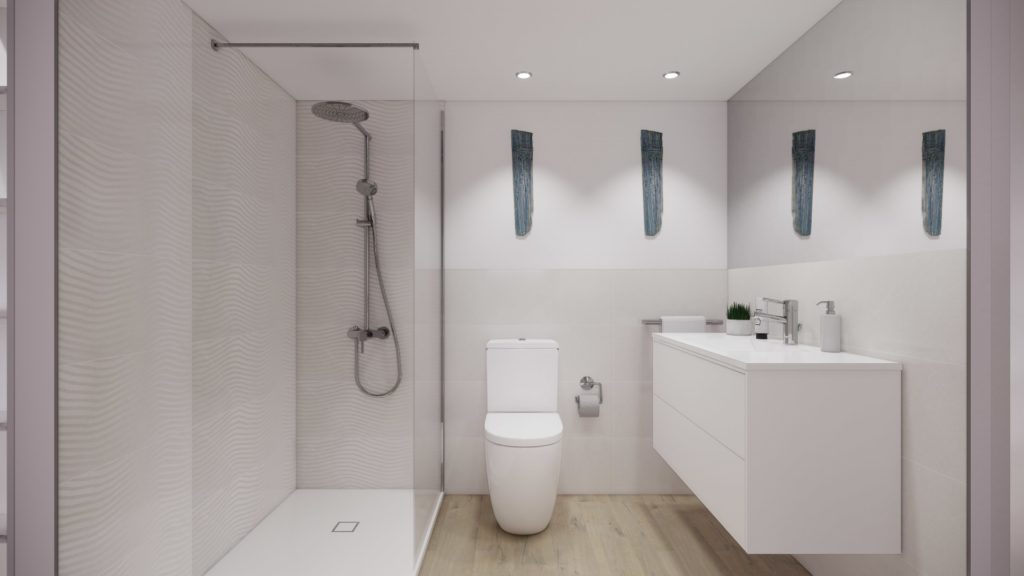 Reforma Integral Vivienda Av del Lido - Playamar - Torremolinos - 4 - render diseño baño