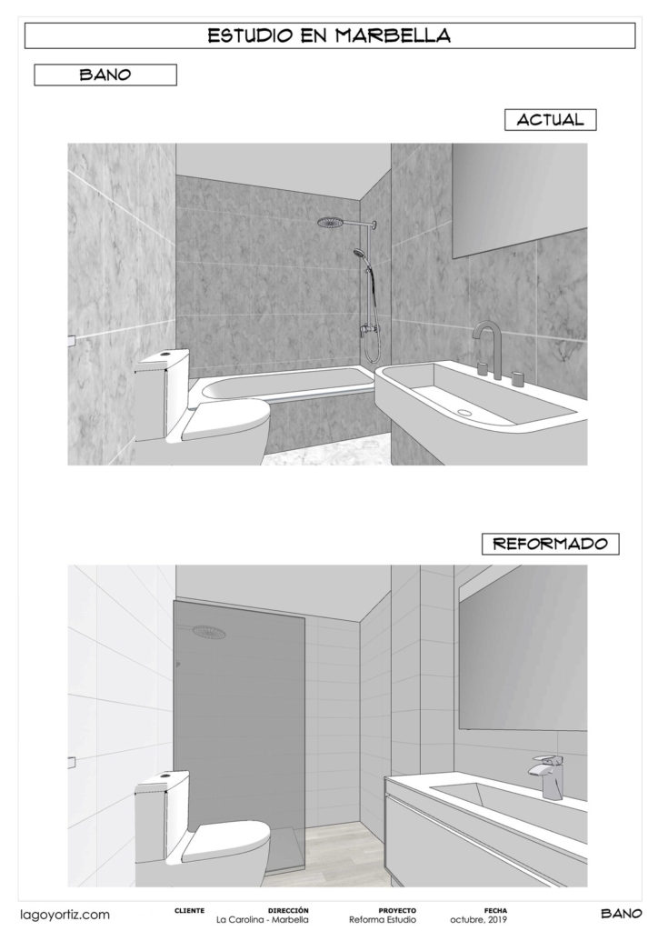 Reforma integral apartamento estudio Marbella &ndash; 6 &ndash; Proyecto Interiorismo &ndash; Baño