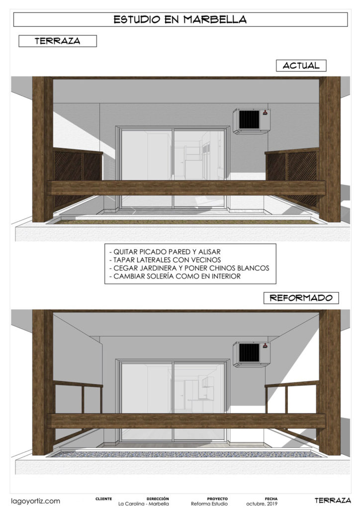 Reforma integral apartamento estudio Marbella &ndash; 7 &ndash; Proyecto Interiorismo &ndash; Terraza