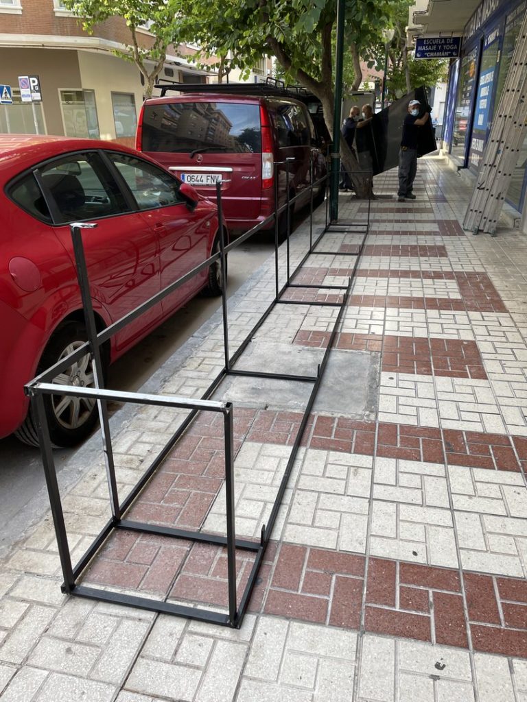 Reforma local comercial oficina en Montes de Oca - Málaga - Obra - 26 - Estructura marquesina