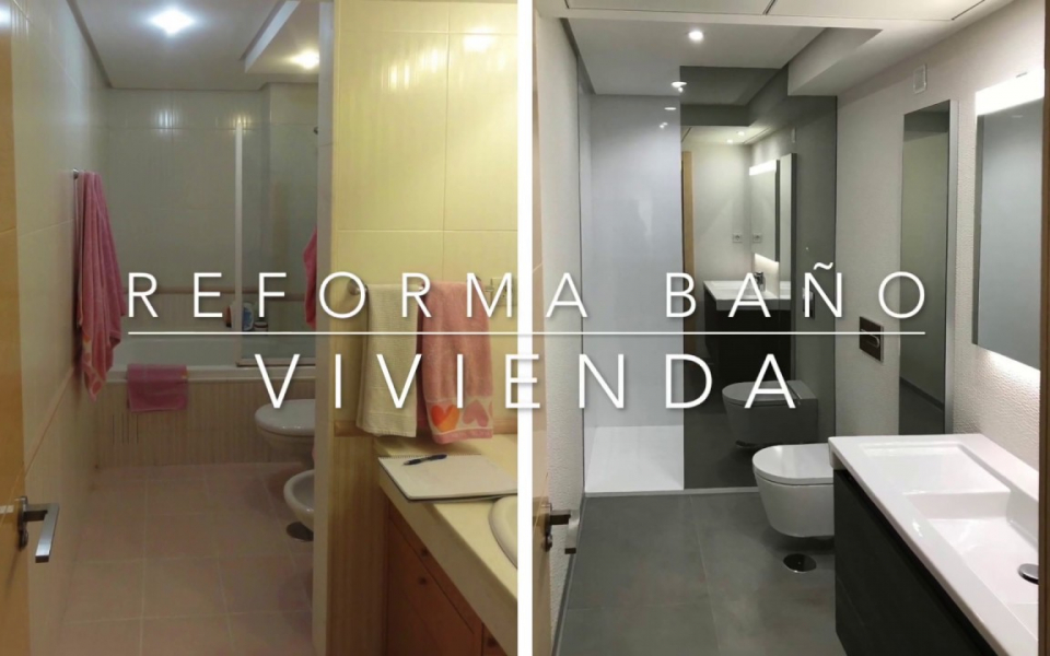Reforma de bano con pladur y vinilo en Malaga