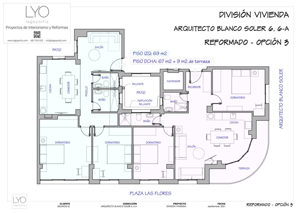 proyecto división vivienda alquiler turistico centro historico malaga - CAD opciones - 3