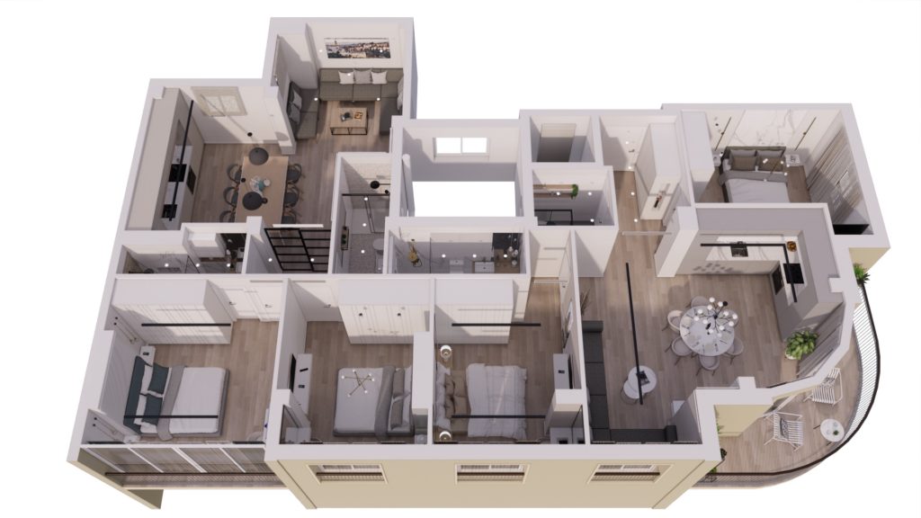proyecto división vivienda alquiler turistico centro historico malaga - general - 6 - perspectiva 1