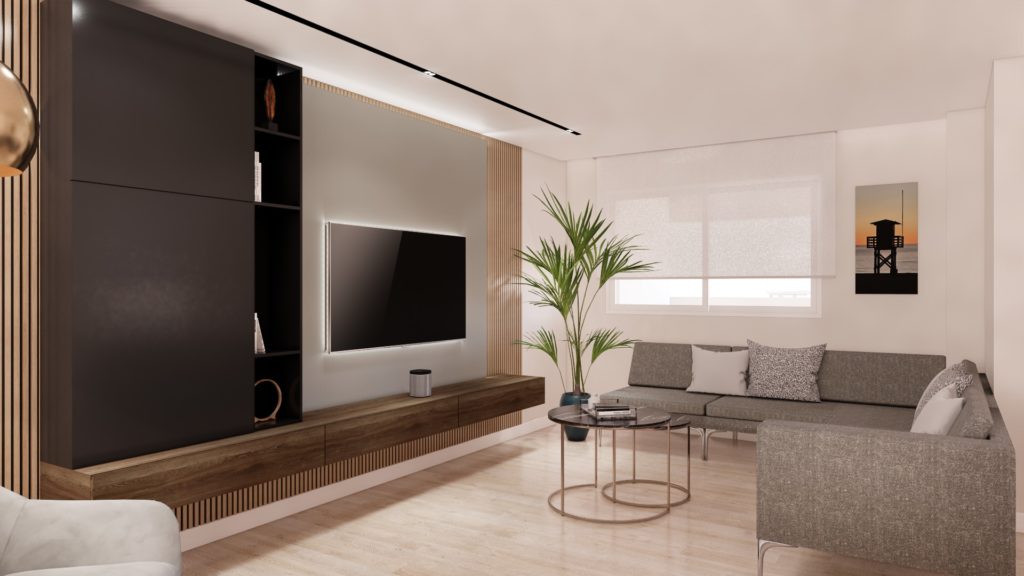 proyecto interiorismo atico en El Pinillo - Torremolinos - 14 - salon