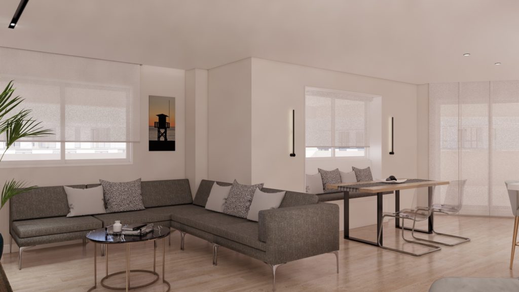 proyecto interiorismo atico en El Pinillo - Torremolinos - 16 - salon