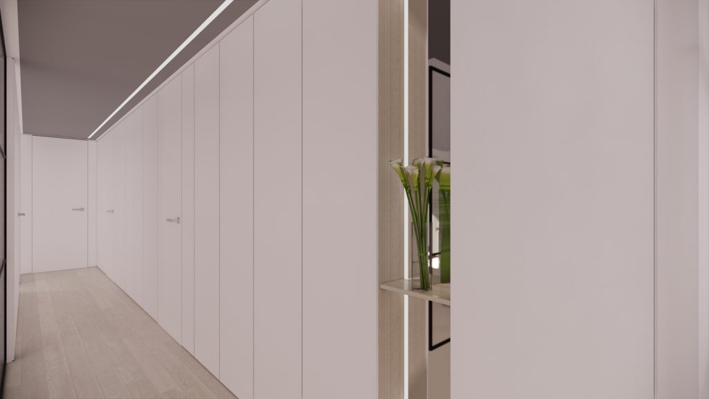 proyecto interiorismo reforma y decoración de vivienda en calle gerona malaga &ndash; 9 &ndash; pasillo cerrado