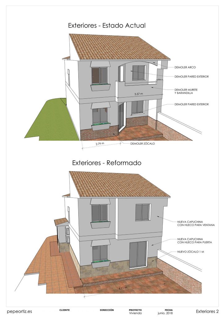 proyecto reforma casa dos plantas en Alhaurín Málaga 3